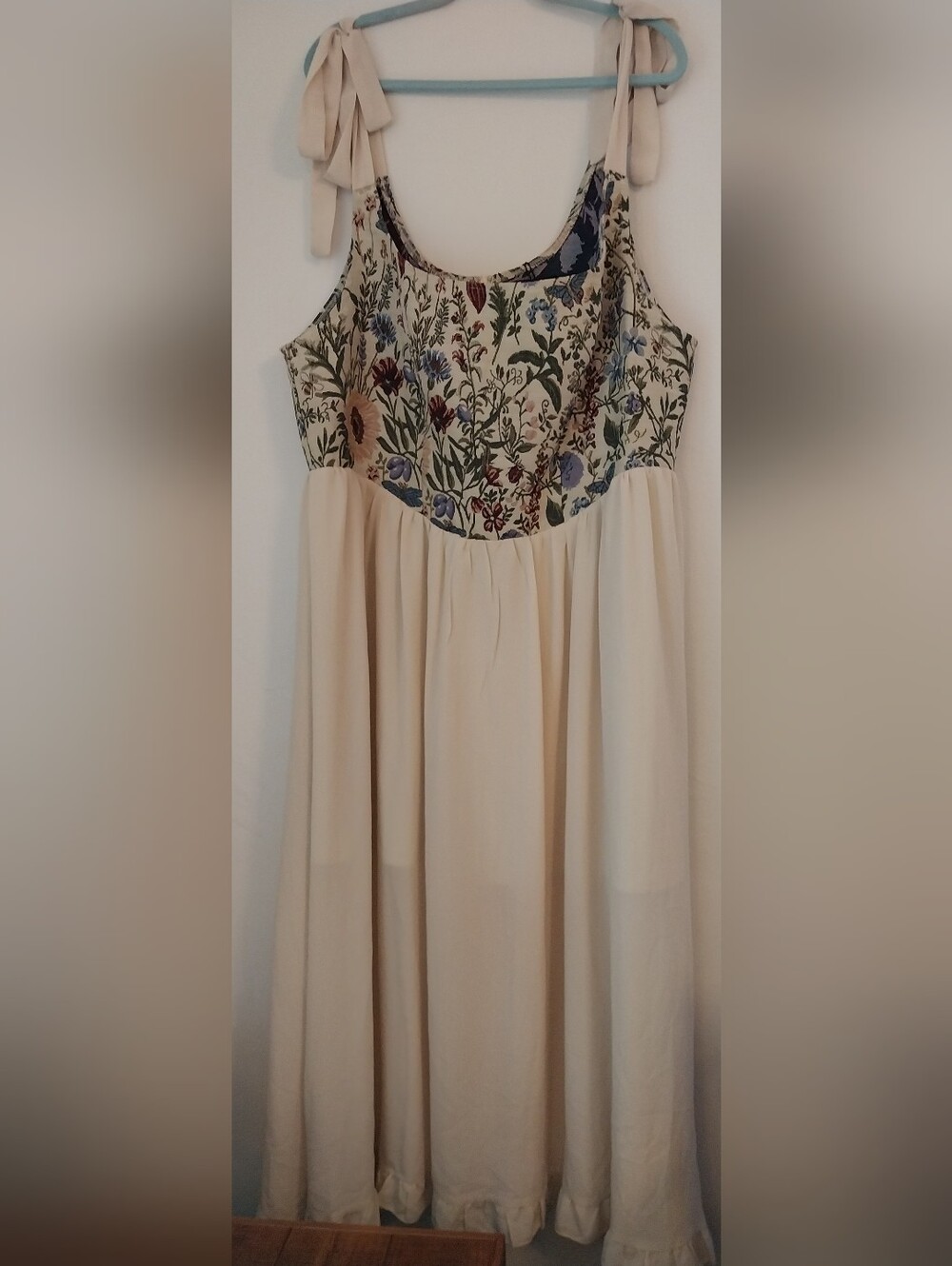 NWT Cider Curve 3XL Cottagecore Mixed Media Floral Tapestry Sundress